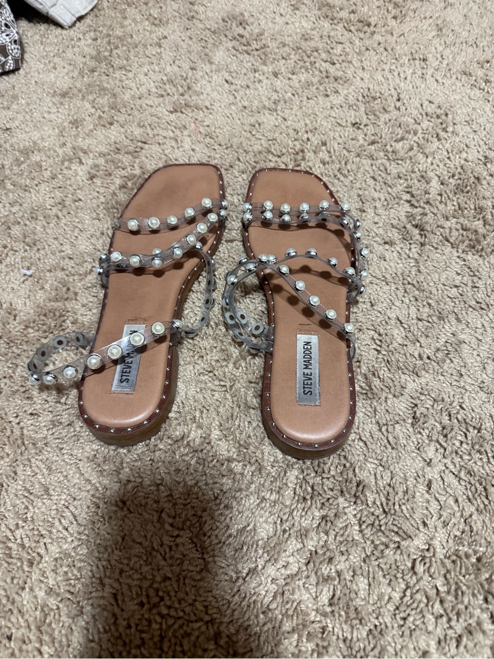 Steve Madden Brown Bubble Slide Sandals